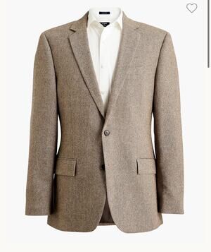 J. Crew Slim-fit Thompson Wool Herringbone Sport Coat Blazer Brown Tan 42R
